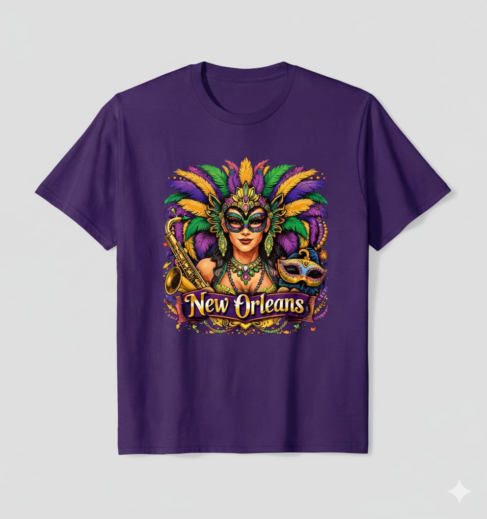 Short Sleeve T-Shirt (Mardi Gras Queen)