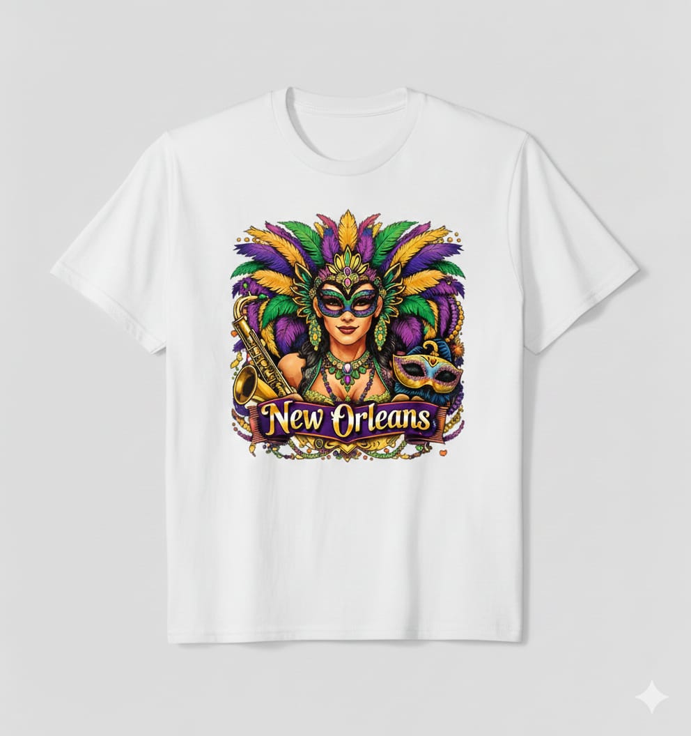 Short Sleeve T-Shirt (Mardi Gras Queen)