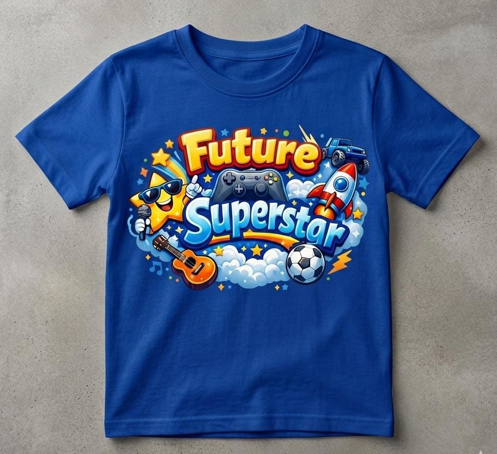 Boys Short Sleeve T-Shirt (Future Superstar) – 368Leoz Designs